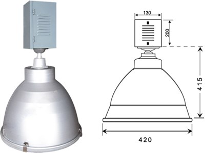 Đèn nhà kho có kính cường lực 250w - 400w 